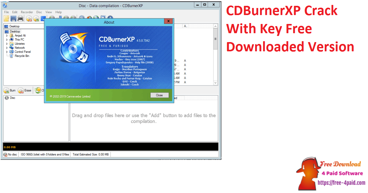 CDBurnerXP Crack With Key Free Downloaded Version
