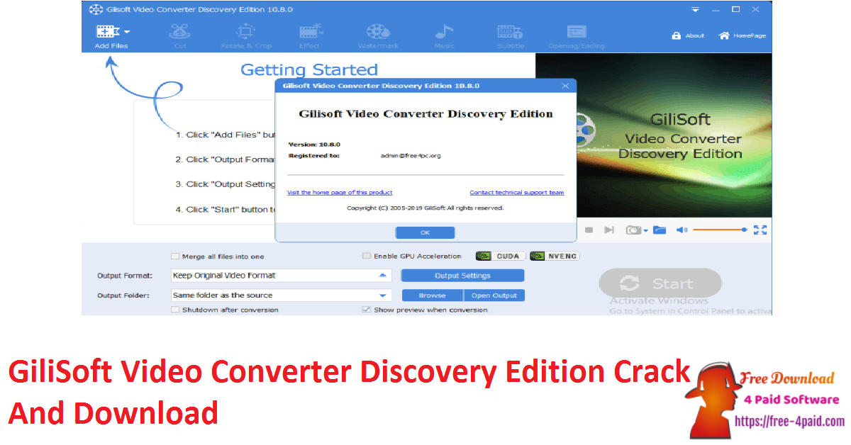 GiliSoft Video Converter Discovery Edition Crack And Download