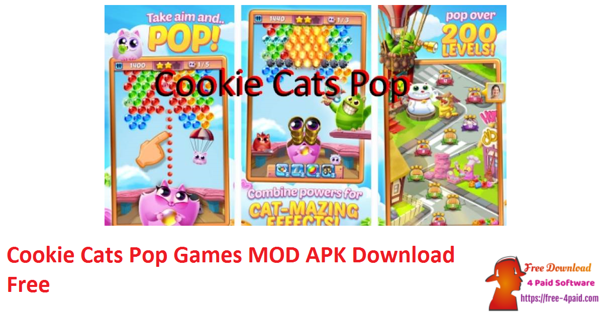 Cookie Cats Pop Games MOD APK Download Free 