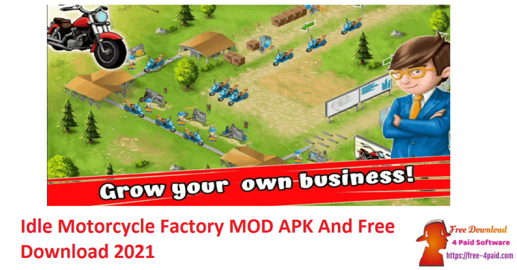 Idle Motorcycle Factory MOD APK And Free Download 2021