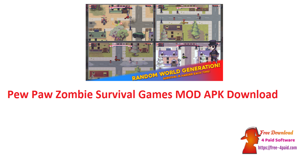 Pew Paw Zombie Survival Games MOD APK Download