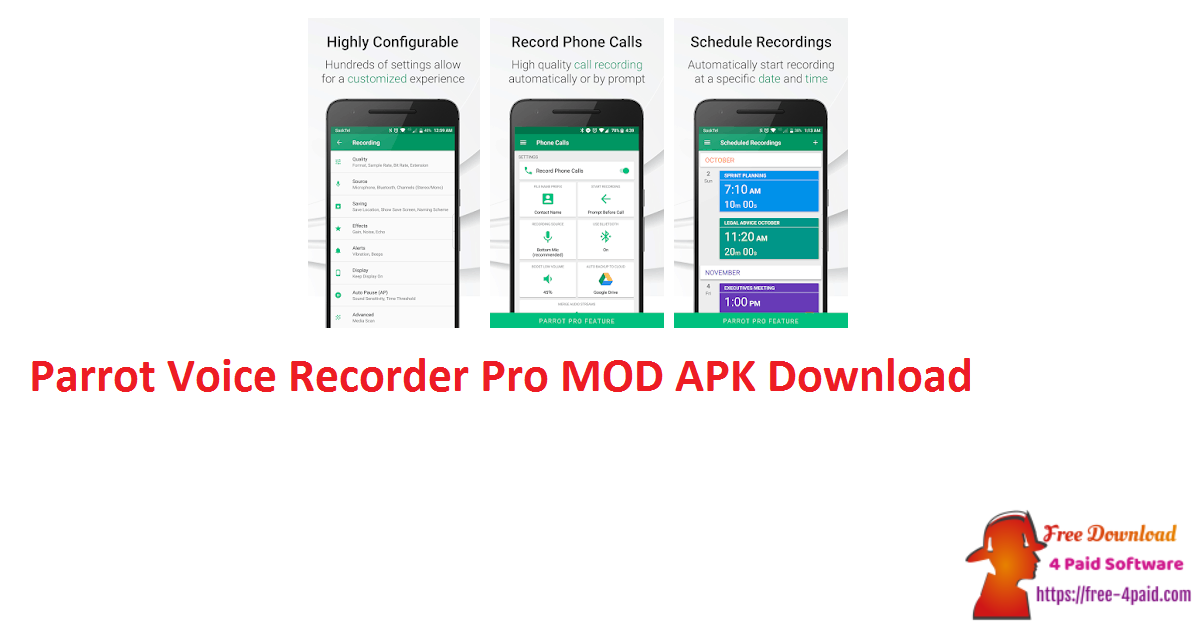 Parrot Voice Recorder Pro MOD APK Download 