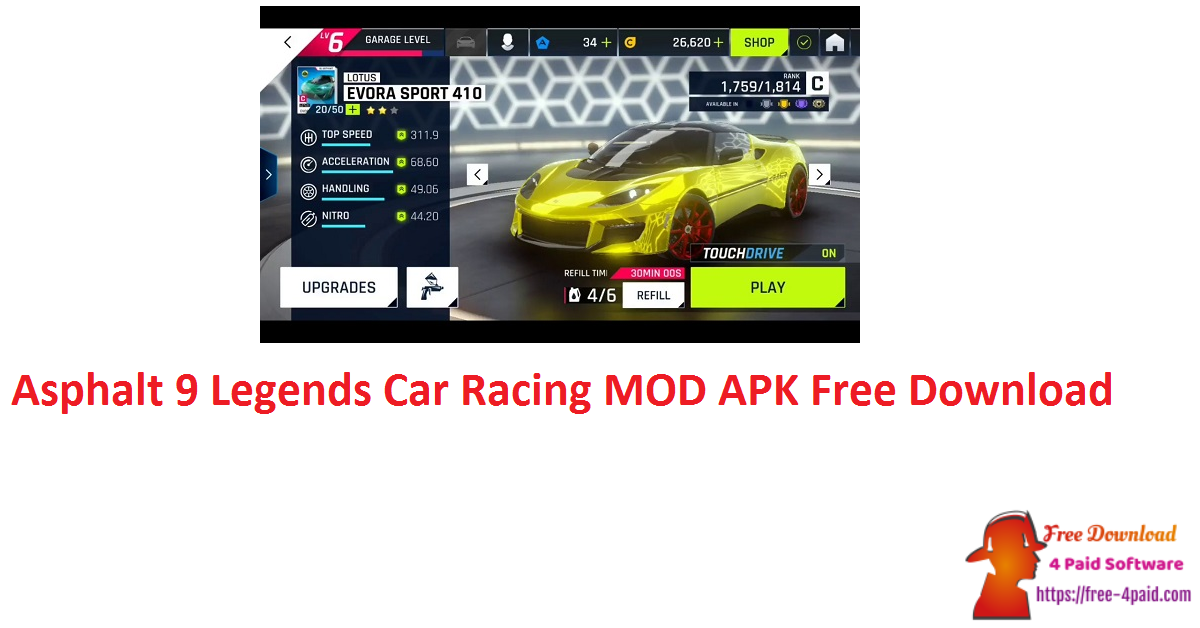 Asphalt 9 Legends Car Racing MOD APK Free Download