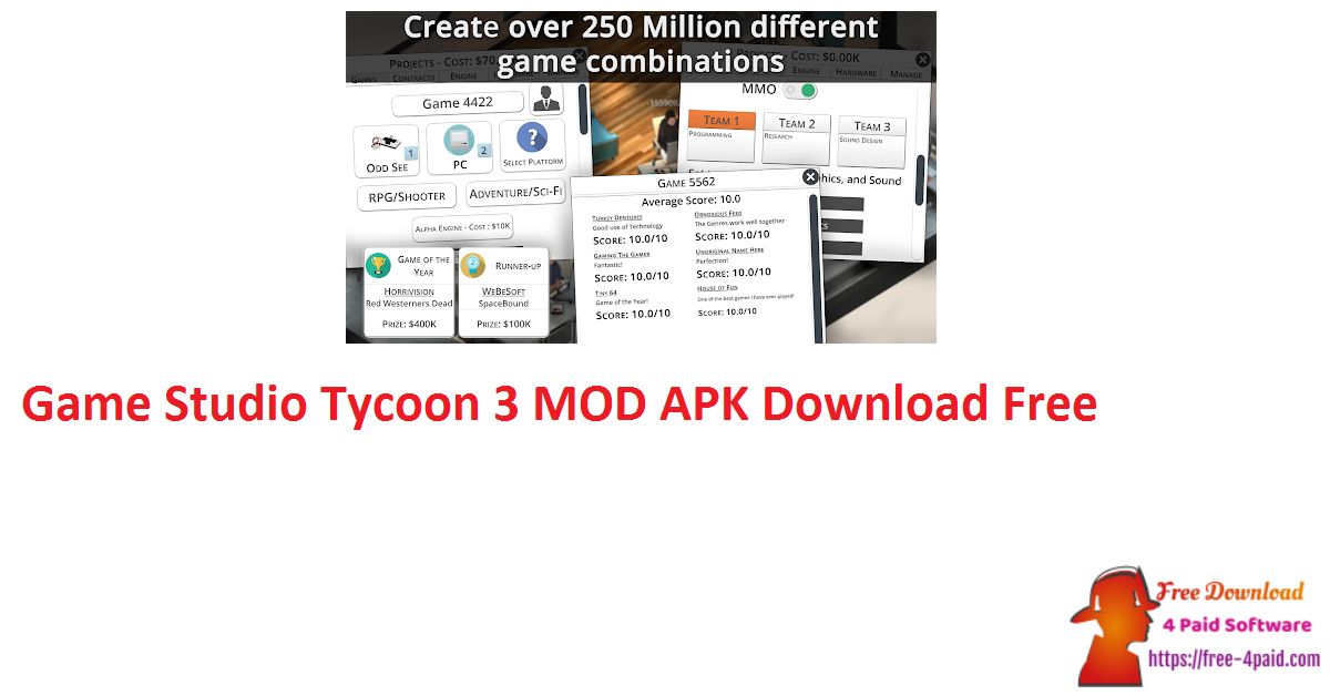 Game Studio Tycoon 3 MOD APK Download Free