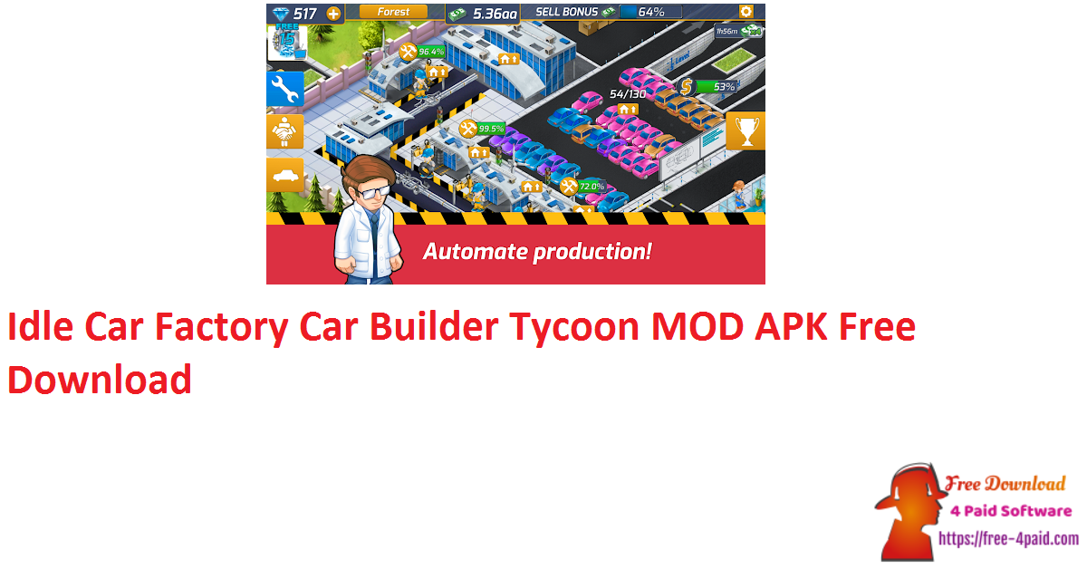 Idle Car Factory Car Builder Tycoon MOD APK Free Download