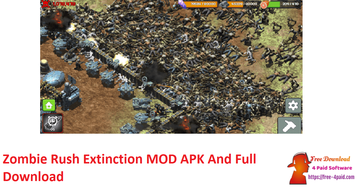 Zombie Rush Extinction V9.0 MOD APK And Free Game