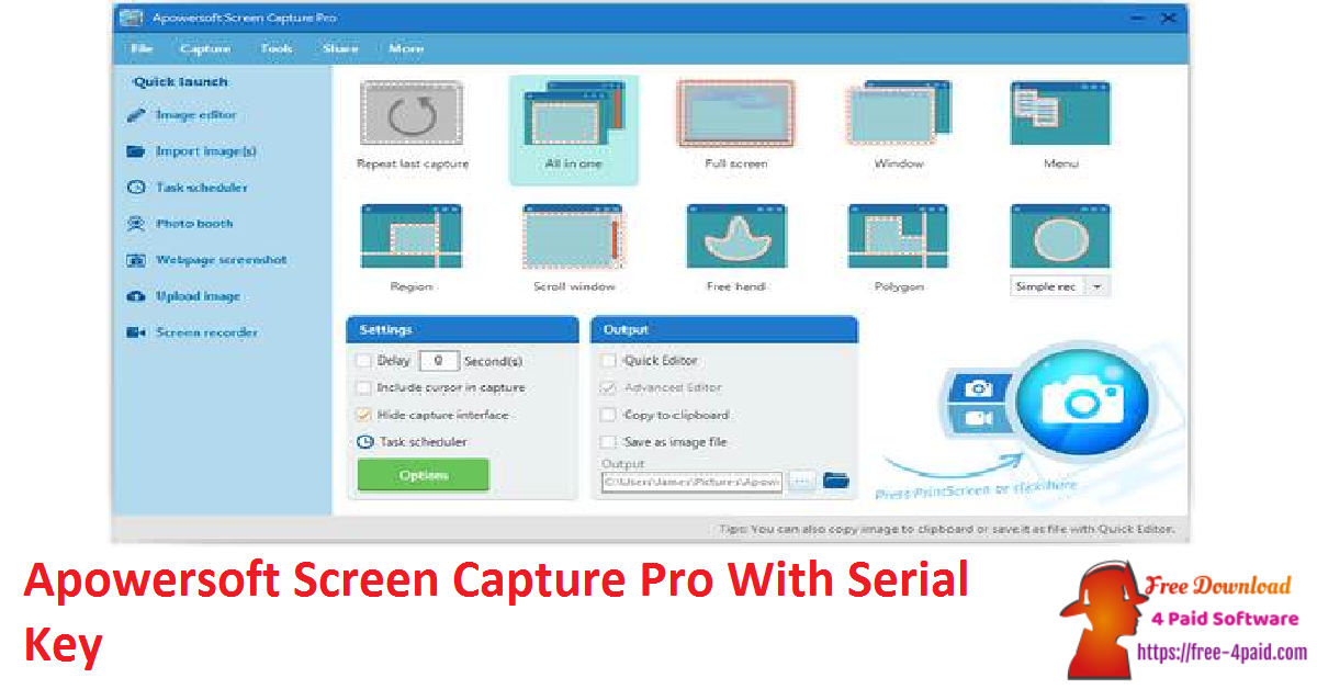 Apowersoft Screen Capture Pro With Serial Key