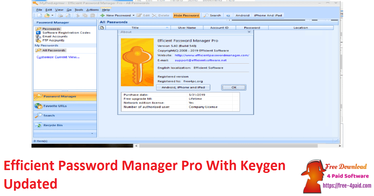 Efficient Password Manager Pro With Keygen Updated
