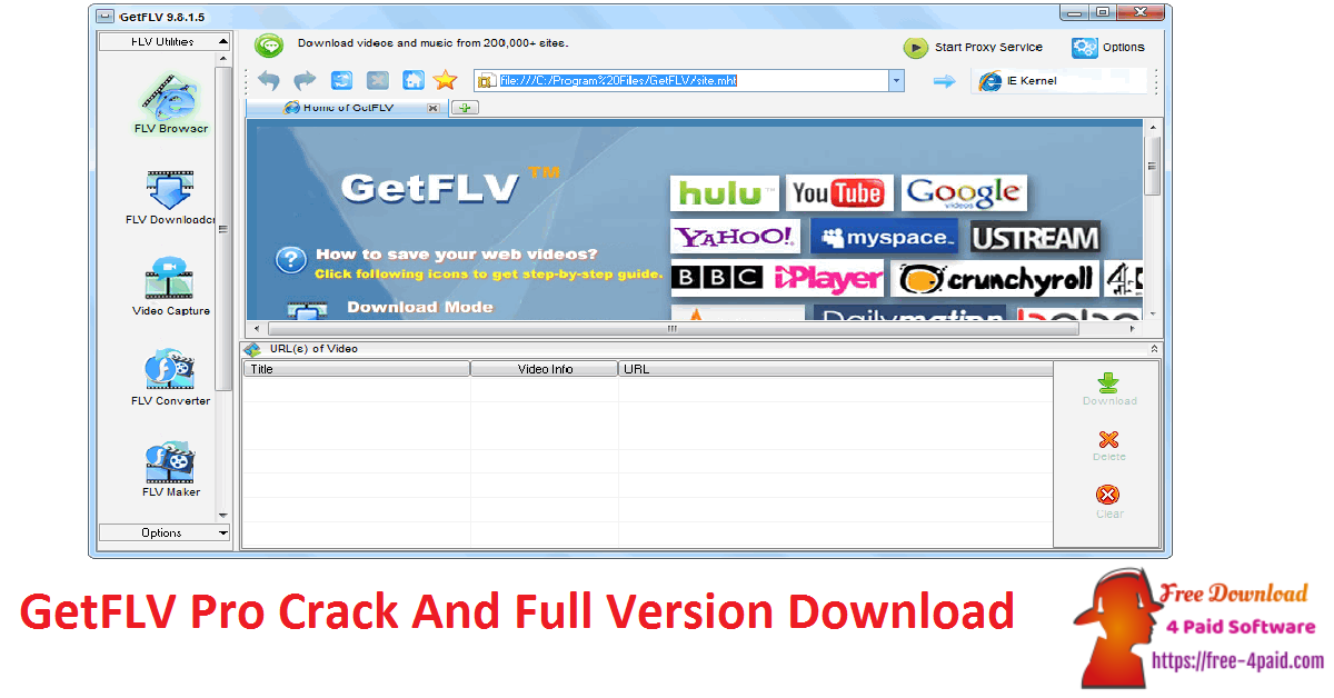 GetFLV Pro Crack And Full Version Download