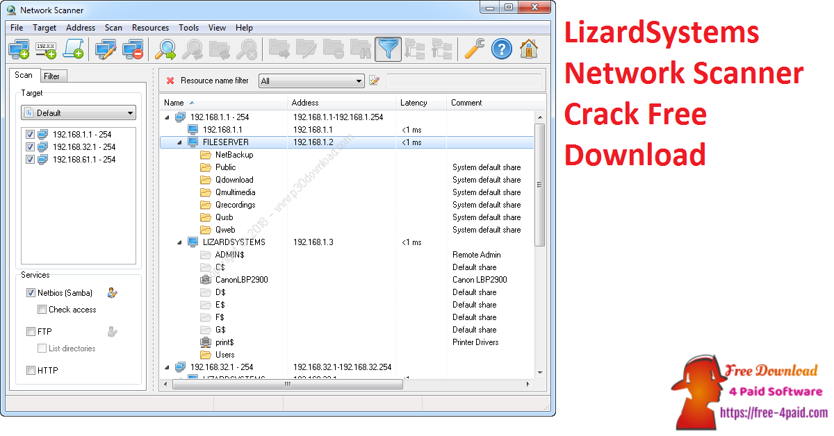 LizardSystems Network Scanner Crack Free Download