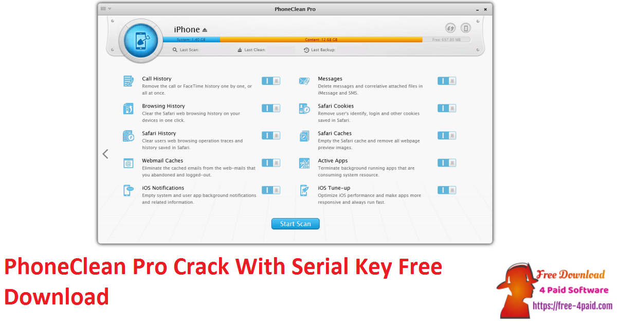 PhoneClean Pro Crack With Serial Key Free Download