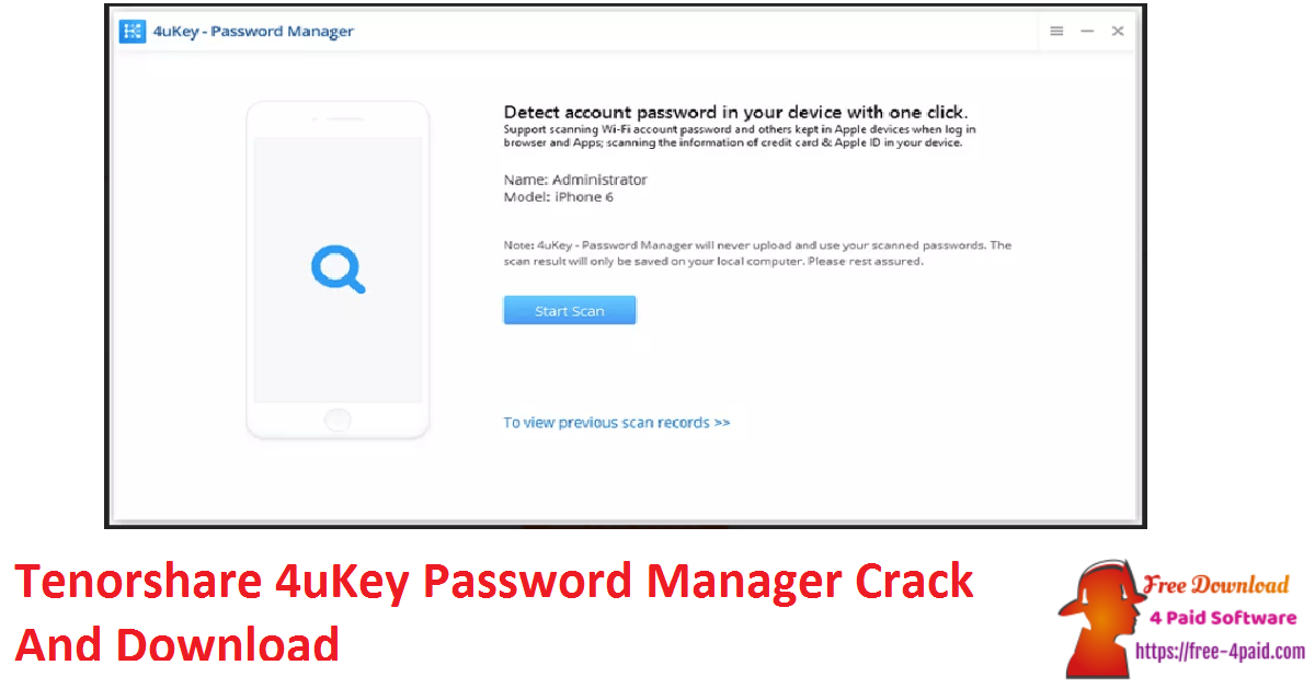 download the last version for ipod Tenorshare 4uKey Password Manager 2.0.8.6