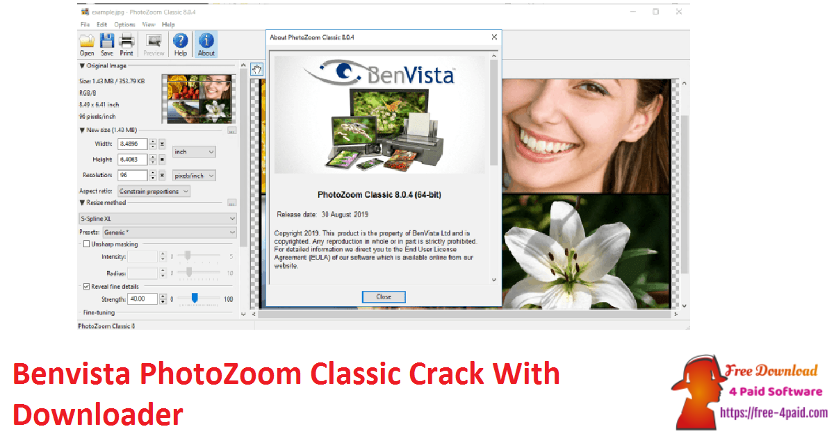 Benvista PhotoZoom Classic Crack With Downloader