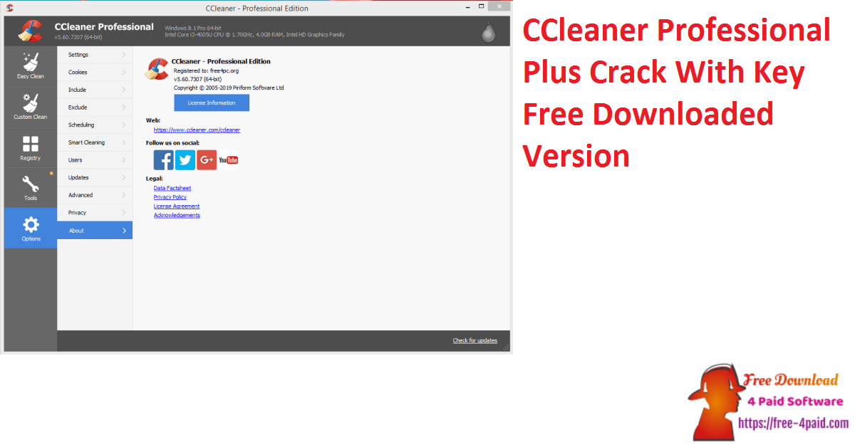 ccleaner professional plus download with key