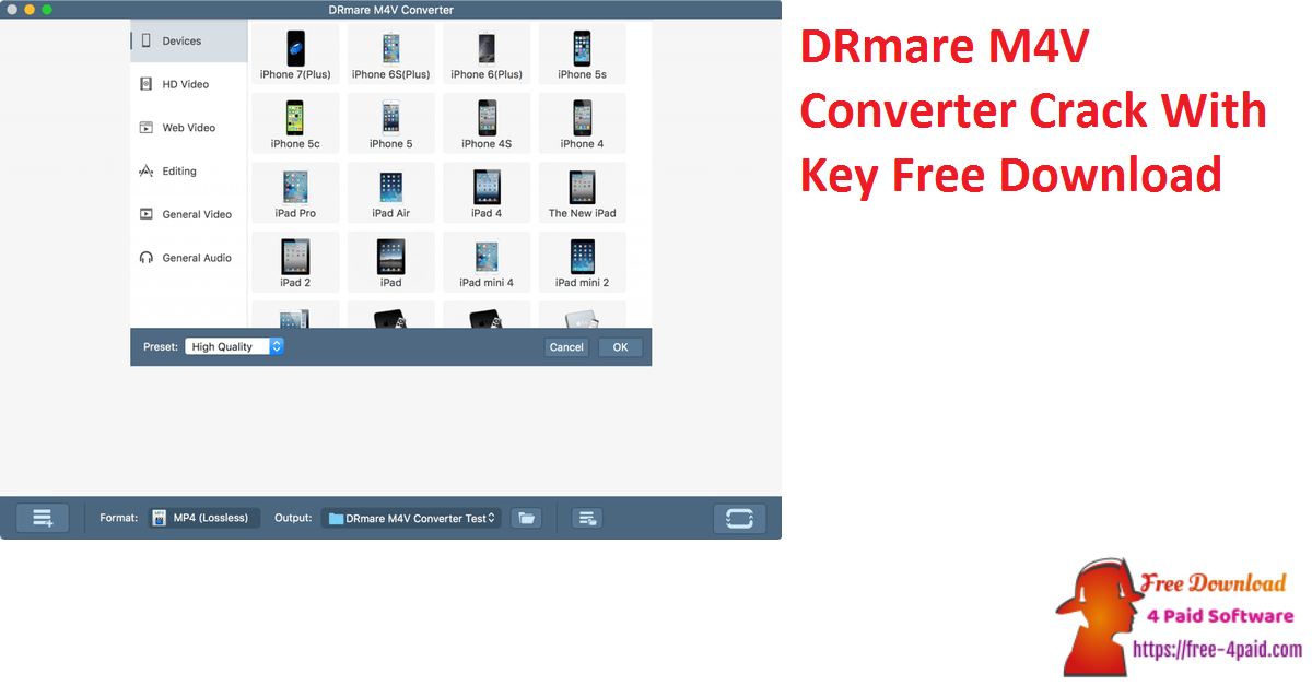 DRmare M4V Converter Crack With Key Free Download