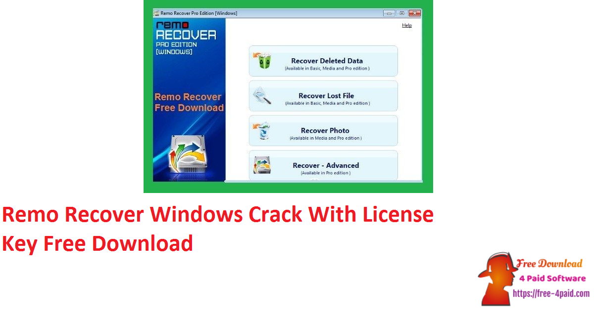 Remo Recover Windows Crack With License Key Free Download