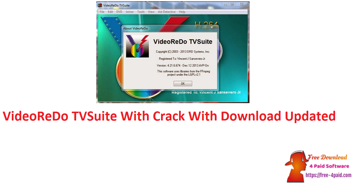 VideoReDo TVSuite With Crack With Download Updated