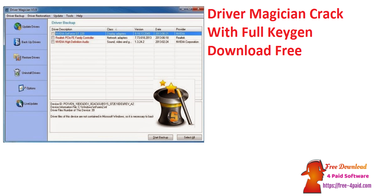 Driver Magician Crack With Full Keygen Download Free