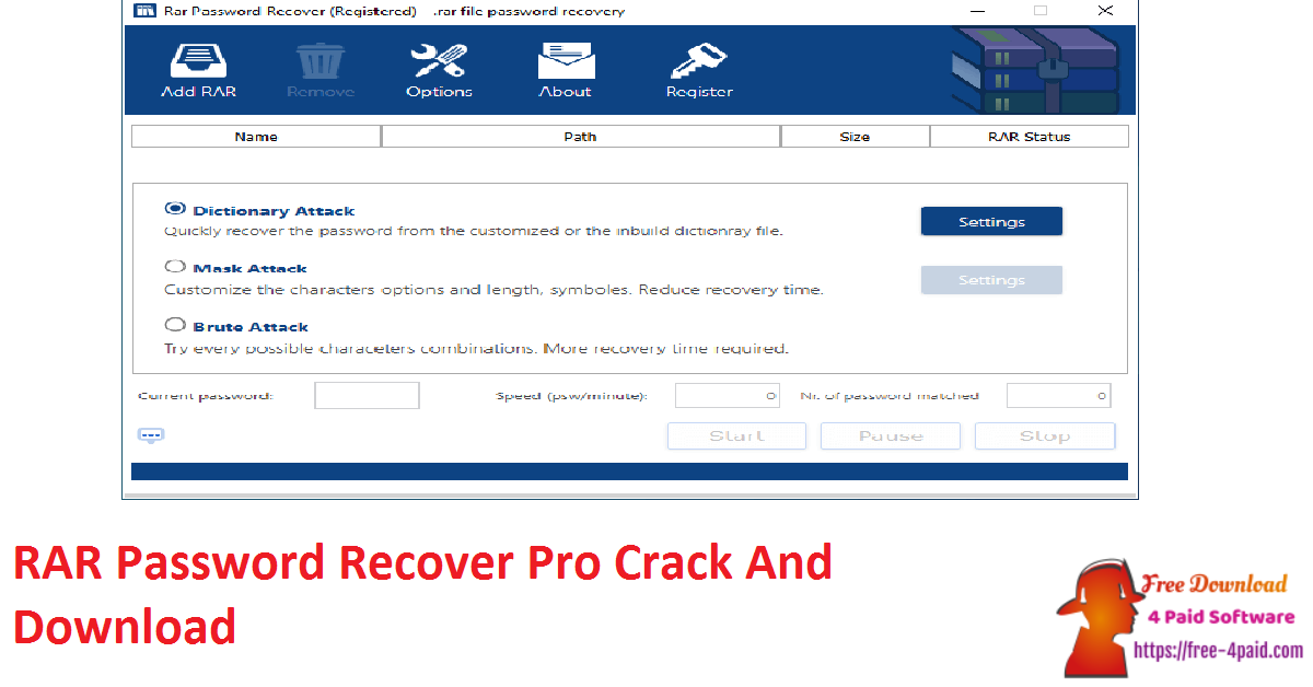 RAR Password Recover Pro Crack And Download
