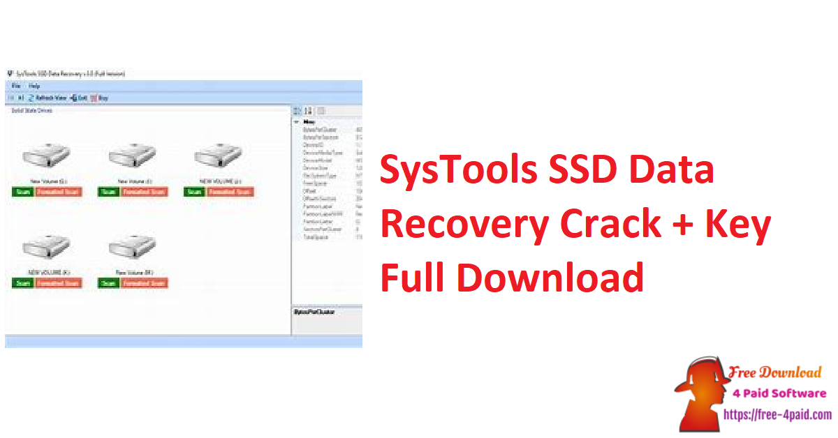 SysTools SSD Data Recovery Crack + Key Full Download