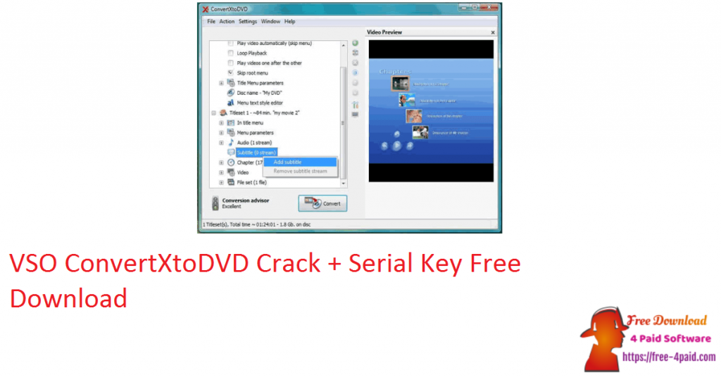 free download VSO ConvertXtoDVD 7.0.0.83