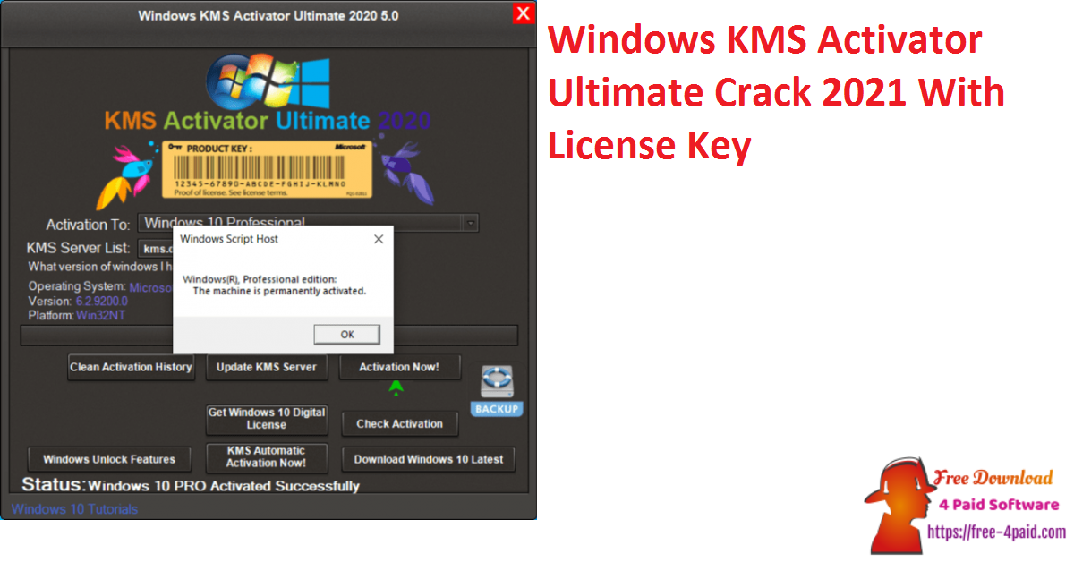 Windows KMS Activator Ultimate Crack 2021 With License Key