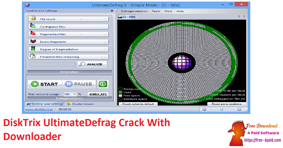 DiskTrix UltimateDefrag Crack With Downloader