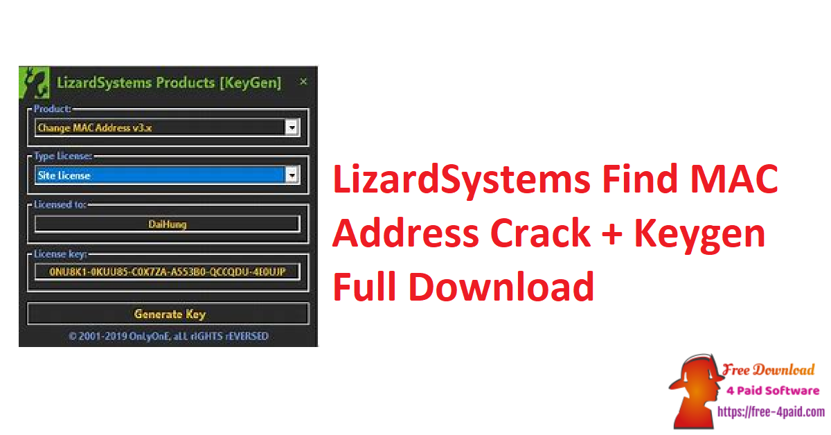 LizardSystems Find MAC Address Crack + Keygen Full Download