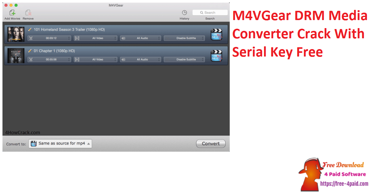 M4VGear DRM Media Converter Crack With Serial Key Free