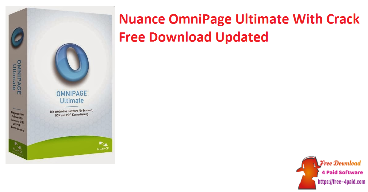Nuance OmniPage Ultimate With Crack Free Download Updated