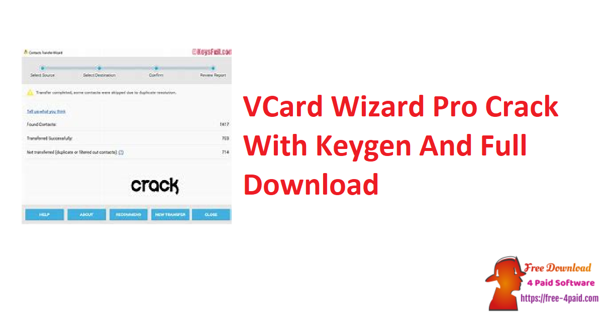 VCard Wizard Pro Crack With Keygen And Full Download