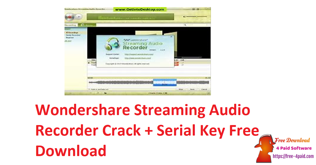 Wondershare Streaming Audio Recorder Crack + Serial Key Free Download