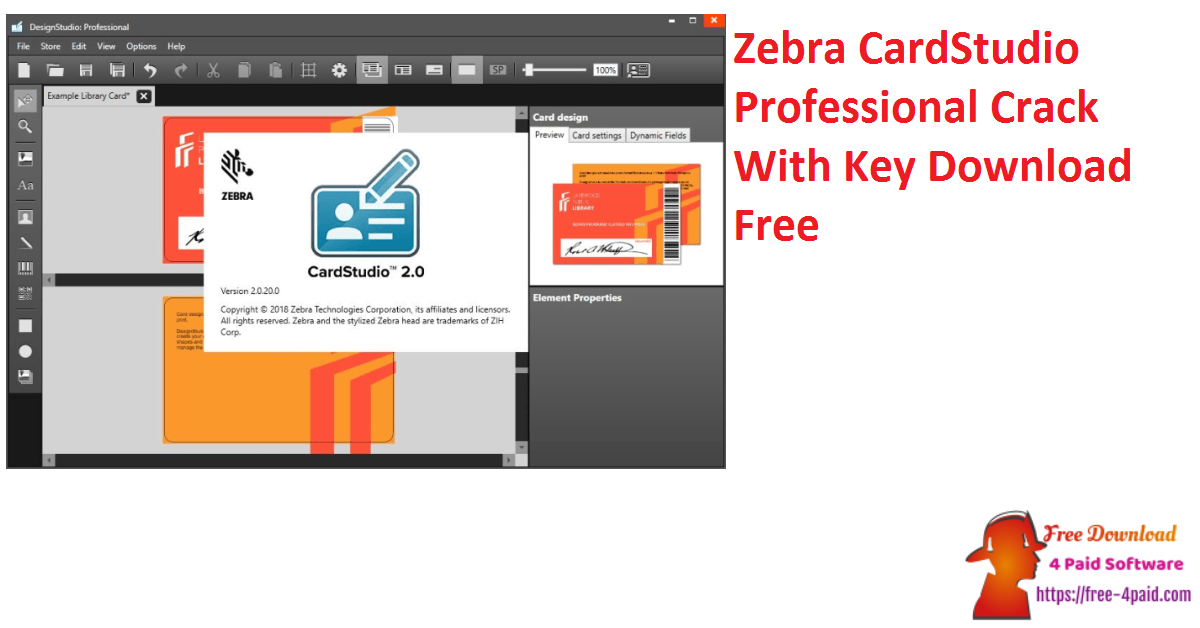 Zebra CardStudio Professional Crack With Key Download Free