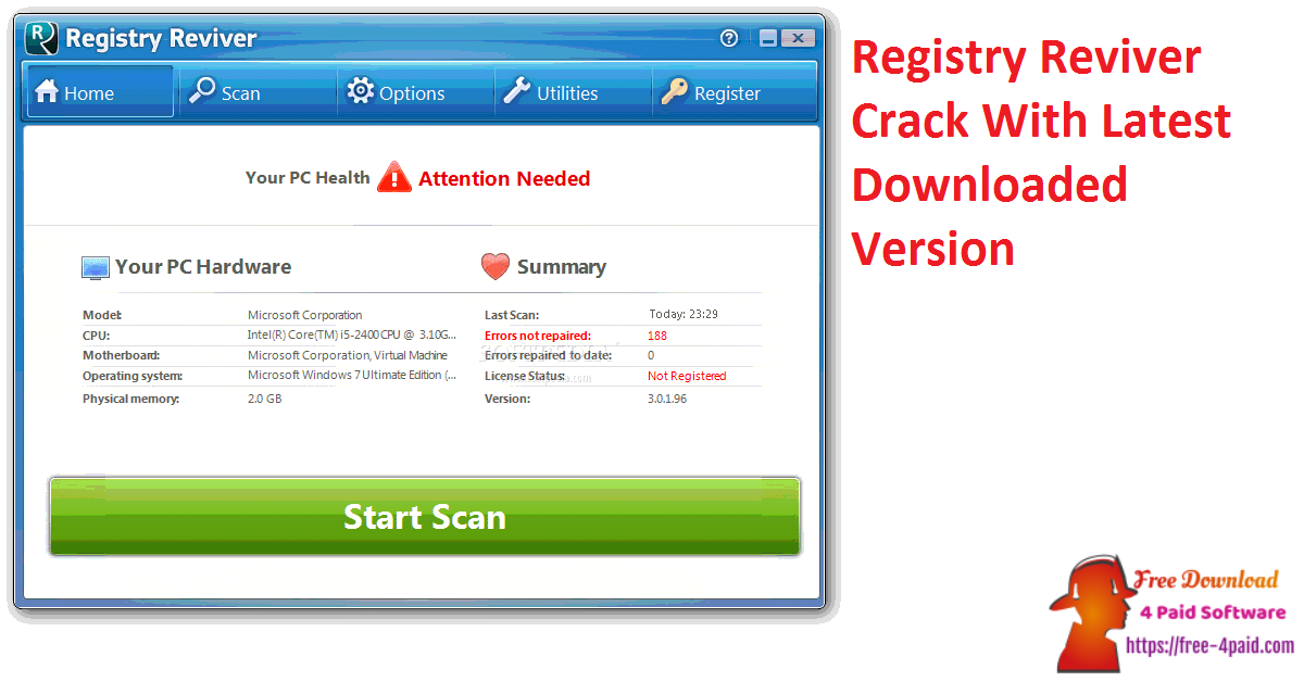 Registry Reviver Crack With Latest Downloaded Version 