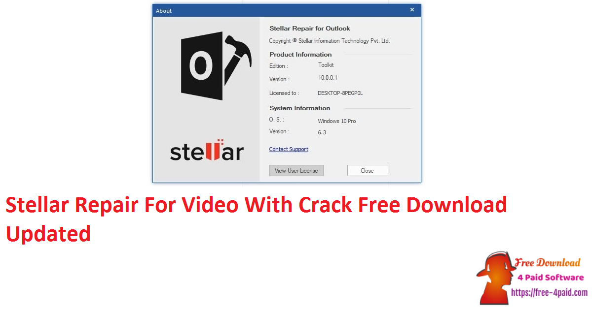 stellar repair for video key