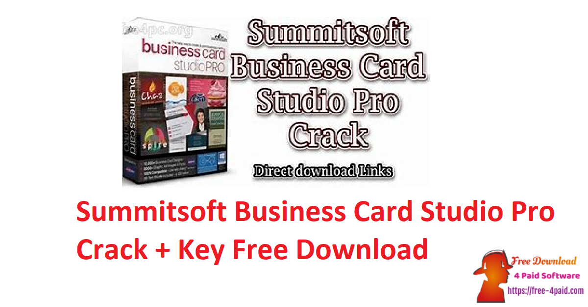Summitsoft Business Card Studio Pro Crack + Key Free Download