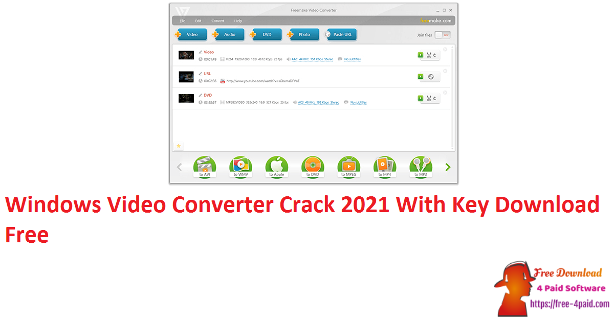 Windows Video Converter Crack 2021 With Key Download Free
