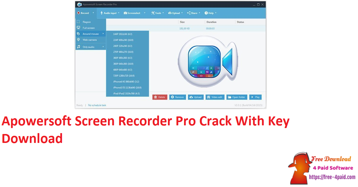 download the last version for ipod Apowersoft Screen Recorder Pro 2.5.1.1