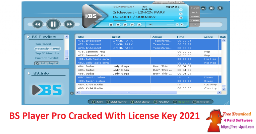 BS Player Pro Cracked With License Key 2021