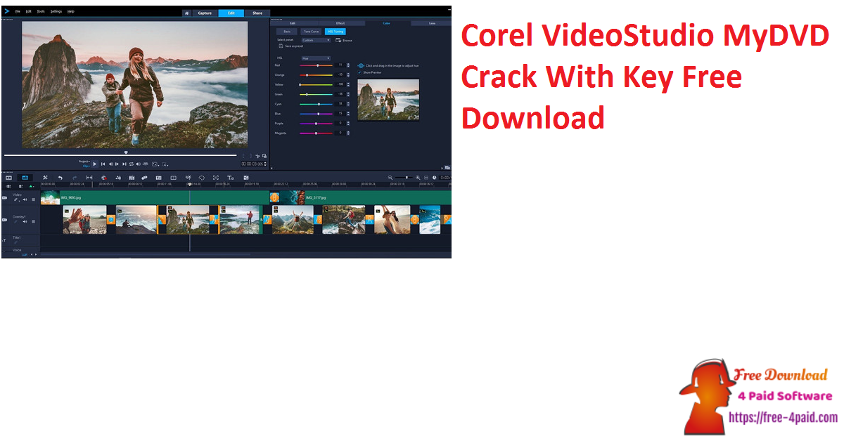 Corel VideoStudio MyDVD Crack With Key Free Download 