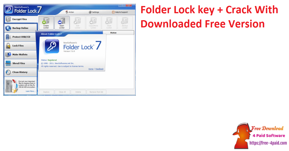 Folder Lock key + Crack With Downloaded Free Version