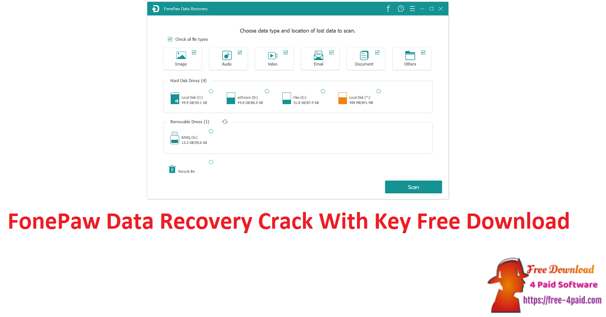 FonePaw Data Recovery Crack With Key Free Download