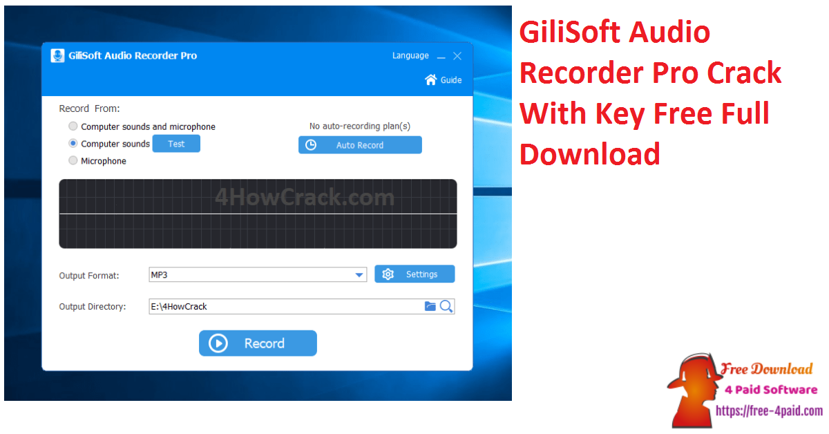 GiliSoft Audio Recorder Pro Crack With Key Free Full Download 