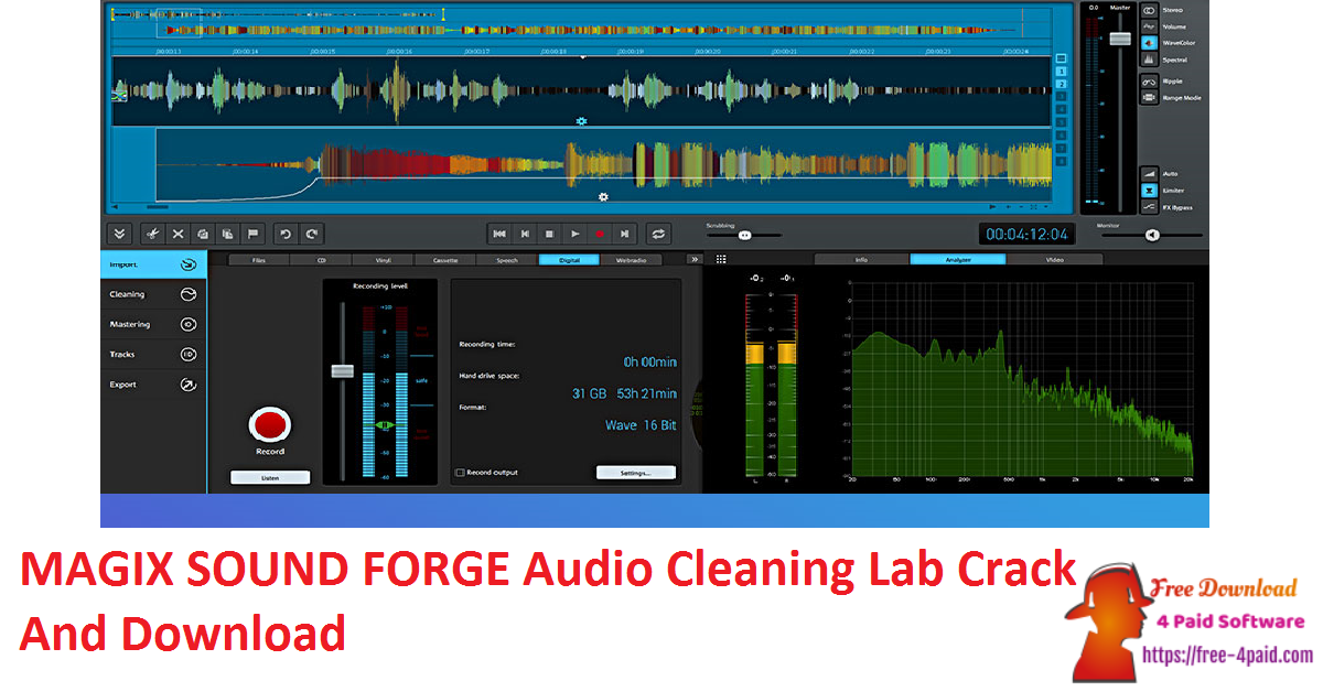 MAGIX SOUND FORGE Audio Cleaning Lab Crack And Download