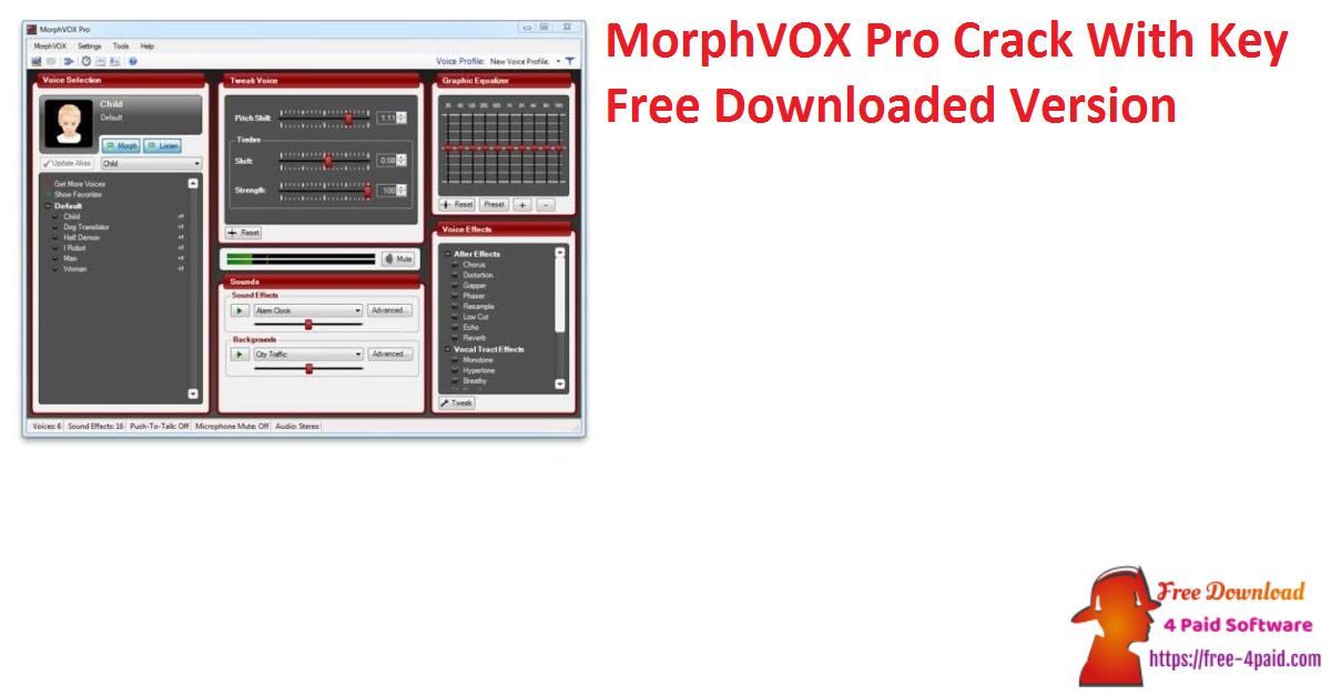 MorphVOX Pro Crack With Key Free Downloaded Version