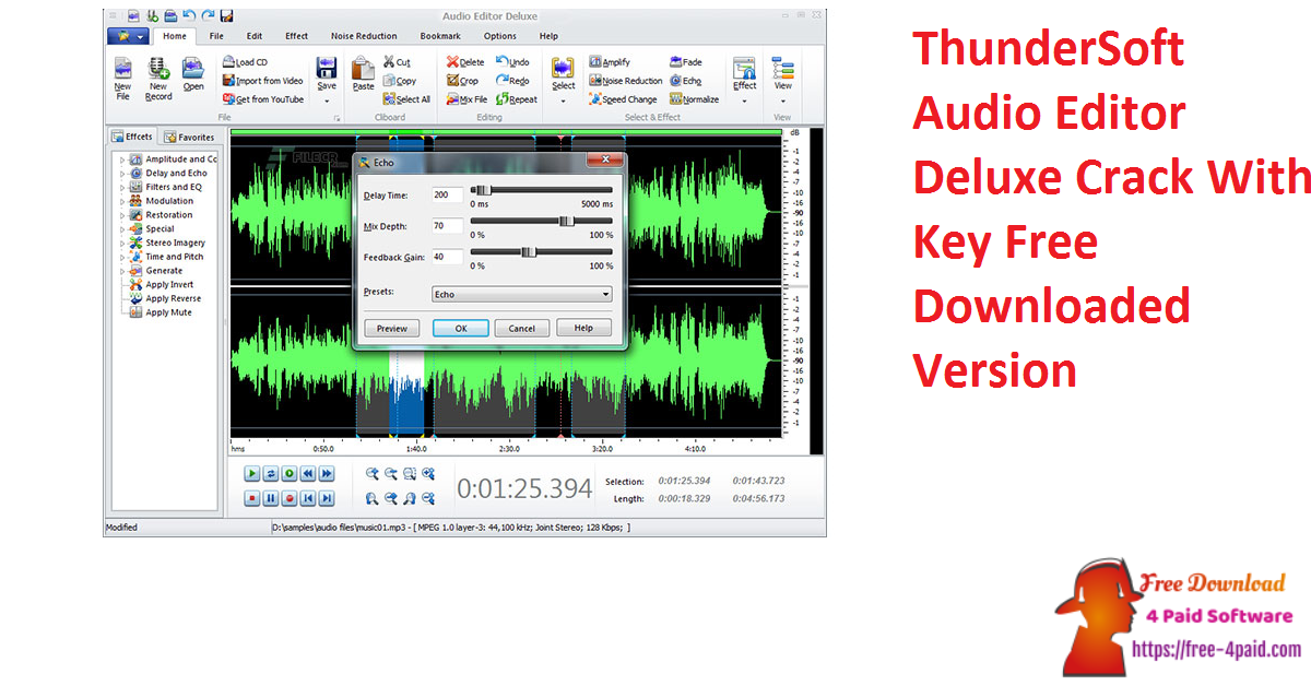 ThunderSoft Audio Editor Deluxe Crack With Key Free Downloaded Version