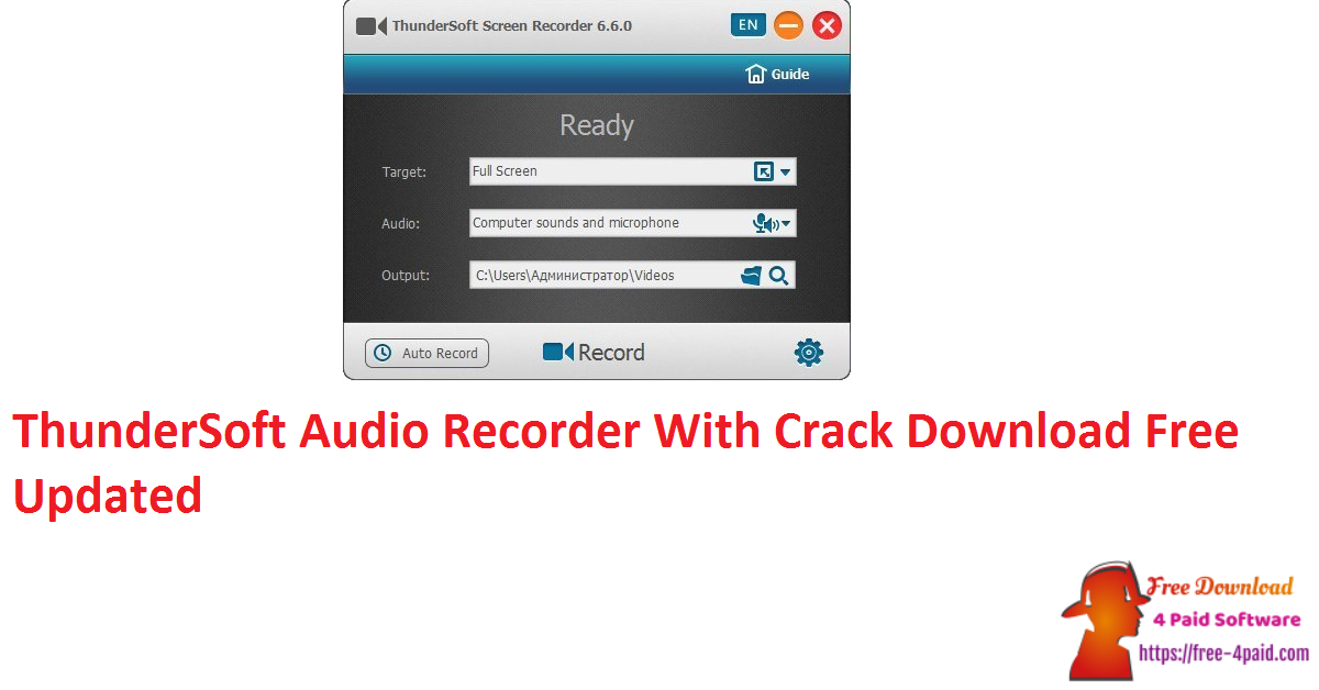 ThunderSoft Audio Recorder With Crack Download Free Updated