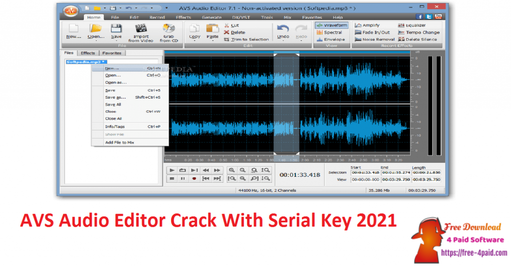 download the new for windows AVS Audio Editor 10.4.2.571