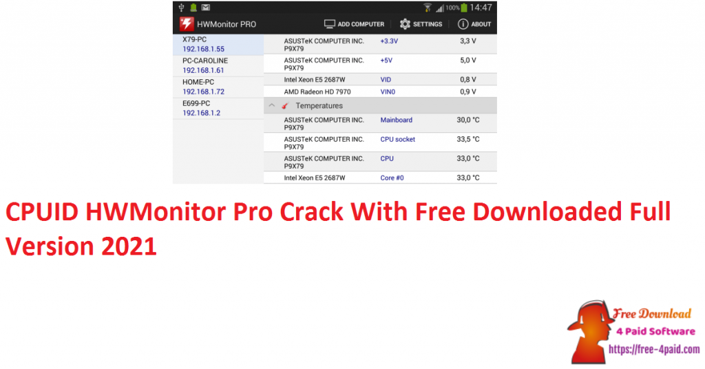 CPUID HWMonitor Pro Crack With Free Downloaded Full Version 2021