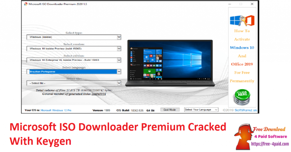 Microsoft ISO Downloader Premium Cracked With Keygen